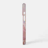 Rose Pink Marble with Gold Veins – Elegant iPhone 16ケース (左側面)