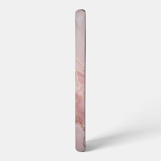 Rose Pink Marble with Gold Veins – Elegant Samsung Galaxyケース (左側面)