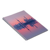 Rose Pink Skyline Mirror Glow Notebook ノートブック (右側)
