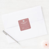 Rose Pink Sourdough Ingredient Cottage Law Sticker スクエアシール (封筒)