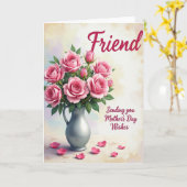 Rose Pitcher Mothers Day Card カード (黄色い花)