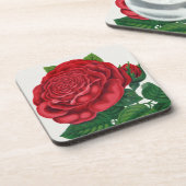 Rose Print Rochester Lithographing and Printing Co コースター (左側)