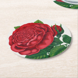 Rose Print Rochester Lithographing and Printing Co ラウンドペーパーコースター
