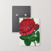 Rose Print Rochester Lithographing and Printing Co 缶バッジ (正面/裏面)
