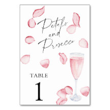 Rose Prosecco - ウェディングテーブルナンバー