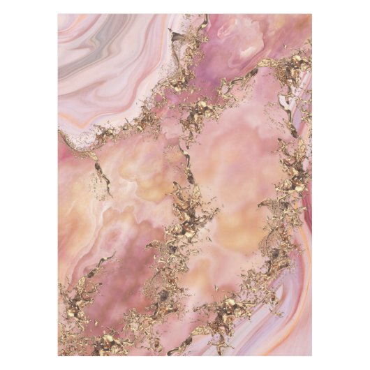 Rose quartz and pastel pink marble テーブルクロス (正面)