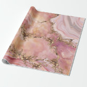 Rose quartz and pastel pink marble ラッピングペーパー (アンロールド)