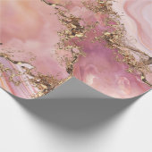 Rose quartz and pastel pink marble ラッピングペーパー (角)