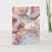 Rose Quartz Crystal | Love Stone Pink  Photo Card カード (正面)
