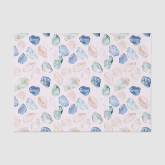 Rose Quartz Lapis Lazuli Crystals 薄葉紙 (正面)