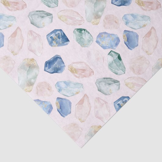 Rose Quartz Lapis Lazuli Crystals 薄葉紙 (詳細)