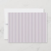 Rose Quartz Modern Open Hearts Striped Note Card ノートカード (裏面)
