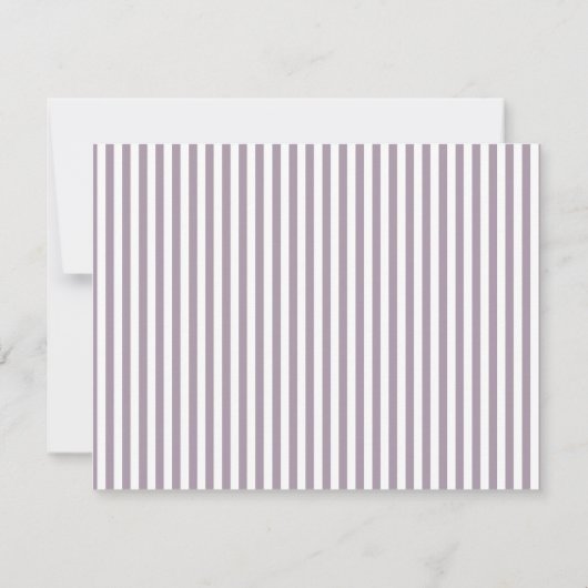 Rose Quartz Modern Open Hearts Striped Note Card ノートカード (裏面)