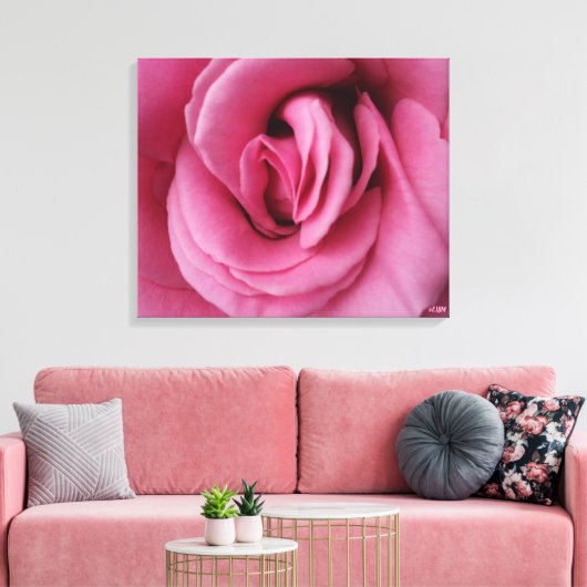 Rose Queen Romance Stretched Canvas Print キャンバスプリント (インサイチュ (リビング))