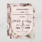 Rose Ranniculus Wedding Invitation for you  シーズンカード (正面/裏面)