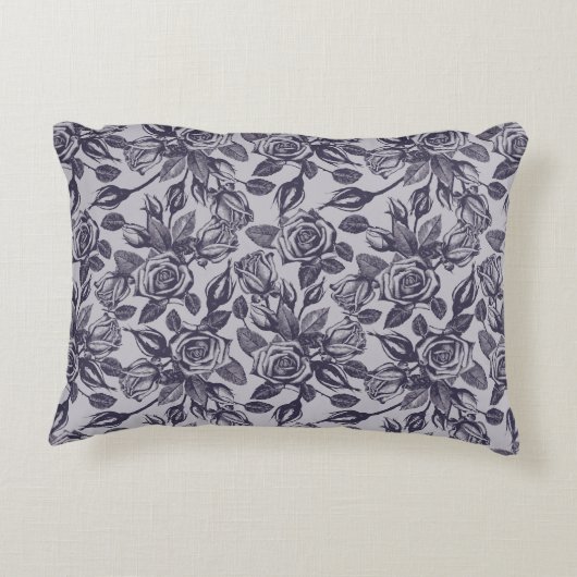 Rose Rectangle Accent Pillow アクセントクッション (裏面)