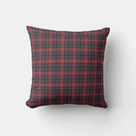 Rose Red Blue Black Plaid Tartan クッション