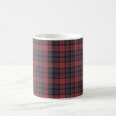 Rose Red Blue Black Plaid Tartan コーヒーマグカップ (中央)