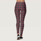 Rose Red Blue Black Plaid Tartan レギンス (裏面)