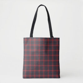 Rose Red Blue Black Plaid Tartan Tote Bag トートバッグ