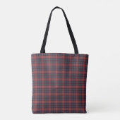 Rose Red Blue Black Plaid Tartan Tote Bag トートバッグ (裏面)