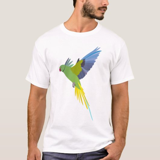 Rose ringed parakeet tシャツ (正面)