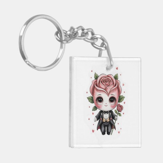 Rose Romeo Charm キーホルダー (正面左)
