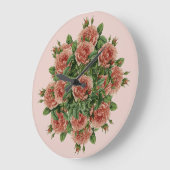 Rose Roses Rosen bouquet – Rosenbouquet ラージ壁時計 (傾斜)