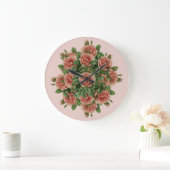 Rose Roses Rosen bouquet – Rosenbouquet ラージ壁時計 (ホーム)