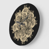 Rose Roses Rosen bouquet – Rosenbouquet ラージ壁時計 (傾斜)