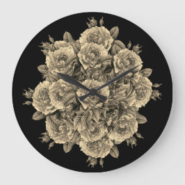 Rose Roses Rosen bouquet – Rosenbouquet ラージ壁時計