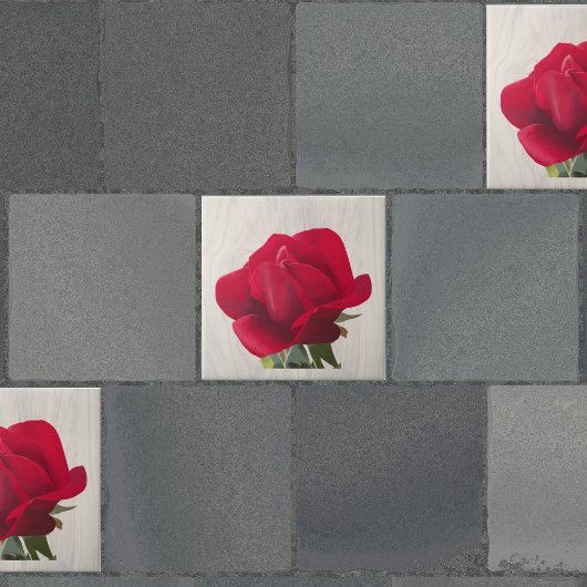 Rose rouge - Red rose  タイル