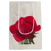 Rose rouge - Red rose  ミディアムペーパーバッグ (裏面)