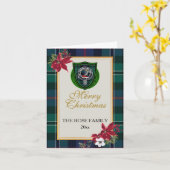 Rose Scottish Clan Tartan & Crest カード (黄色い花)