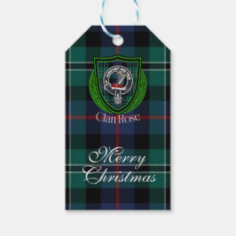 Rose Scottish Clan Tartan & Crest ギフトタグ