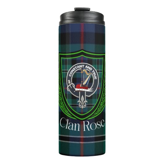 Rose Scottish Clan Tartan & Crest タンブラー (正面)