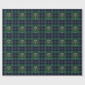 Rose Scottish Clan Tartan & Crest ラッピングペーパー (フラット)
