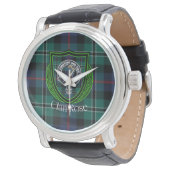 Rose Scottish Clan Tartan & Crest 腕時計 (アングル)