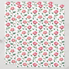 Rose Scrapbook Paper