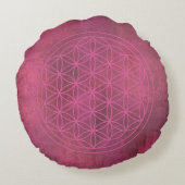 Rose Serenity Flower of Life ラウンドクッション (裏面)