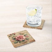 Rose & Sheet Music Paper Coasters – 多様な形状 ペーパーコースター (インサイチュ)