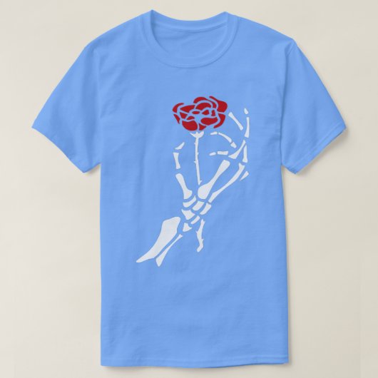 Rose Skeleton Hand Flower Goth Gothic Aesthetic Tシャツ (デザイン正面)