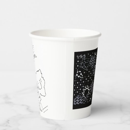 Rose Sketch and Starlight Silkscreen glassware 紙コップ (右)
