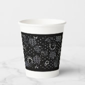 Rose Sketch and Starlight Silkscreen glassware 紙コップ (正面)