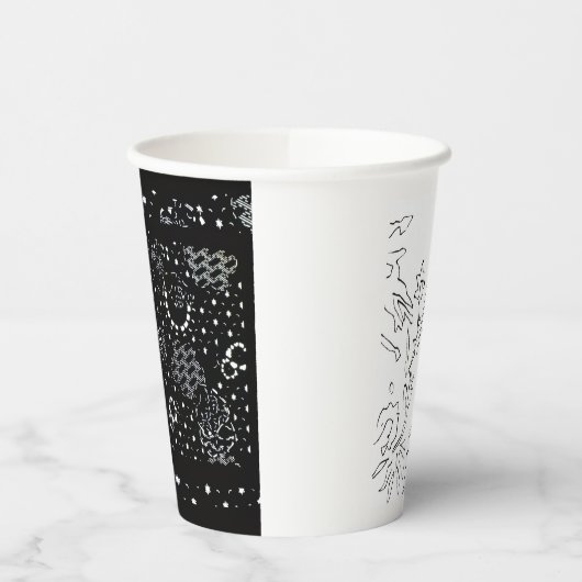 Rose Sketch and Starlight Silkscreen glassware 紙コップ (左)