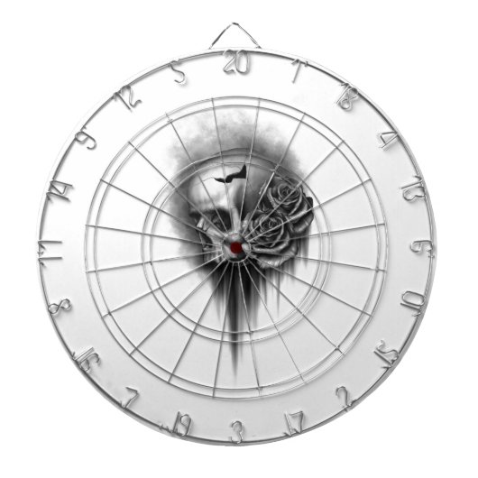 Rose skull ダーツボード (正面)