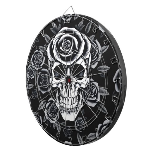 Rose Skull Dart Board ダーツボード (正面右)