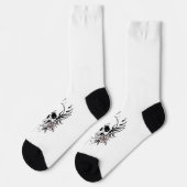 Rose Skull White Socks ソックス (左)