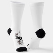 Rose Skull White Socks ソックス (傾斜あり)
