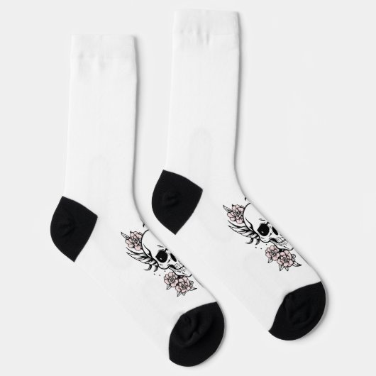 Rose Skull White Socks ソックス (右)